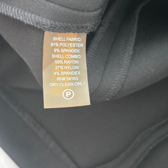 Calvin Klein Scuba Sheath Dress - Black w/Python Print Front Panel Size 2 - Picture 11 of 11